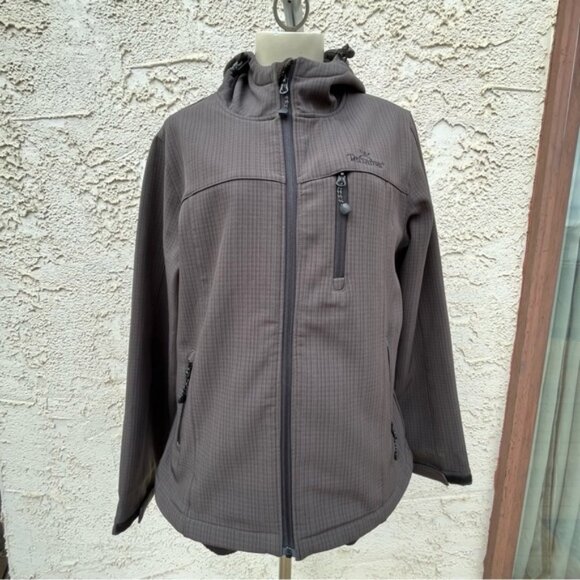 Terramar Dark Grey Soft Shell Hooded Jacket - Picture 1 of 12